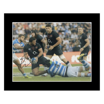 Signed Ellis Genge Photo Display 12x10 - England Rugby Icon