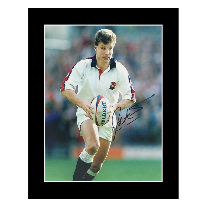 Signed Rob Andrew Photo Display 12x10 - England Rugby Icon Autograph