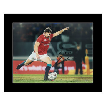 Signed Leigh Halfpenny Photo Display 12x10 - British & Irish Lions Autograph