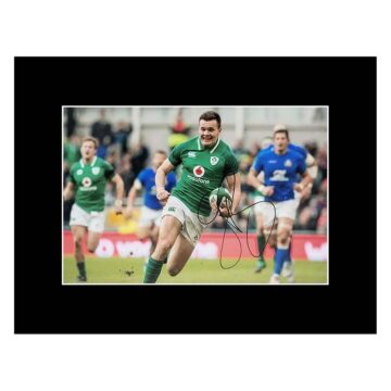 Jacob Stockdale Signed Photo Display - 16x12 Ireland Rugby Icon