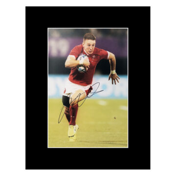 Josh Adams Signed Photo Display 16x12 - Wales Icon