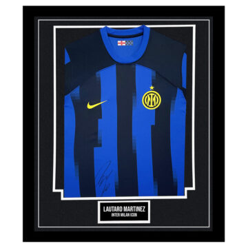 Lautaro Martinez Signed Framed Shirt - Inter Milan Icon 2024