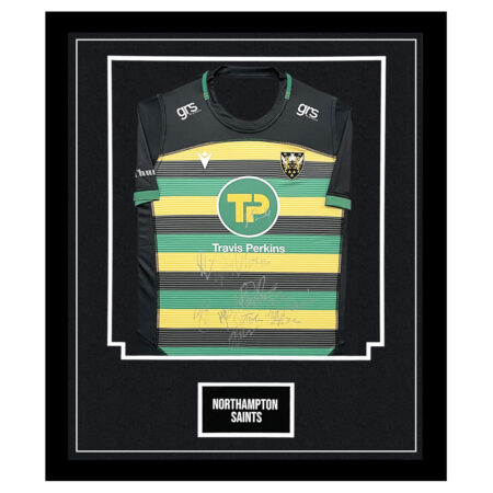 Northampton Saints Signed Framed Shirt – Squad Autograph