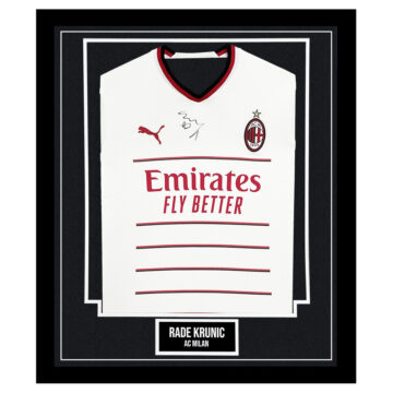 Rade Krunic Signed Framed Shirt - AC Milan Autograph