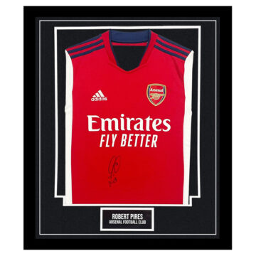 Robert Pires Signed Framed Shirt - Arsenal Football Club Autograph