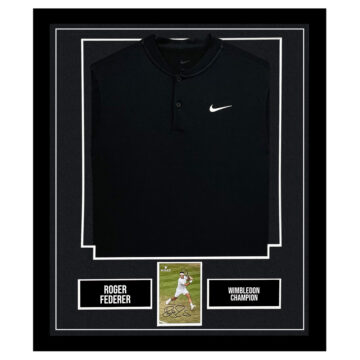 Roger Federer Signed Framed Display Shirt - Wimbledon Champion Autograph