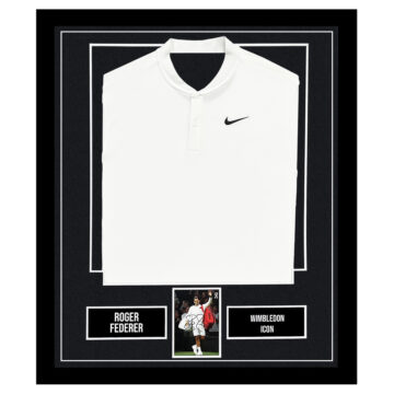 Roger Federer Signed Framed Display Shirt - Wimbledon Icon Autograph