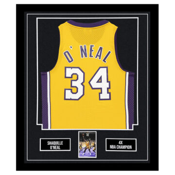 Shaquille O'Neal Signed Framed Display Shirt - 4 x NBA Championc