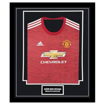 Signed Aaron Wan-Bissaka Framed Shirt - Manchester United Icon