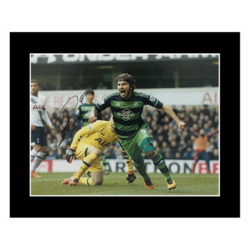 Signed Alberto Paloschi Photo Display 12x10 - Swansea City Autograph