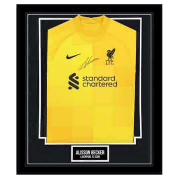 Signed Alisson Becker Framed Shirt - Liverpool FC Icon