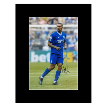 Signed Andy Rinomhota Photo Display 16x12 - Cardiff City Icon Autograph