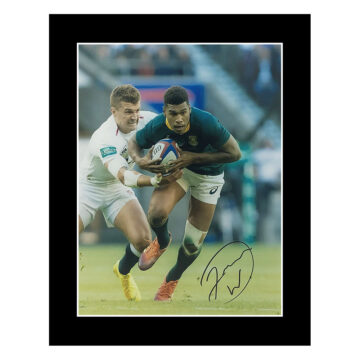 Signed Damian Willemse Photo Display 12×10 – South Africa Springboks Icon