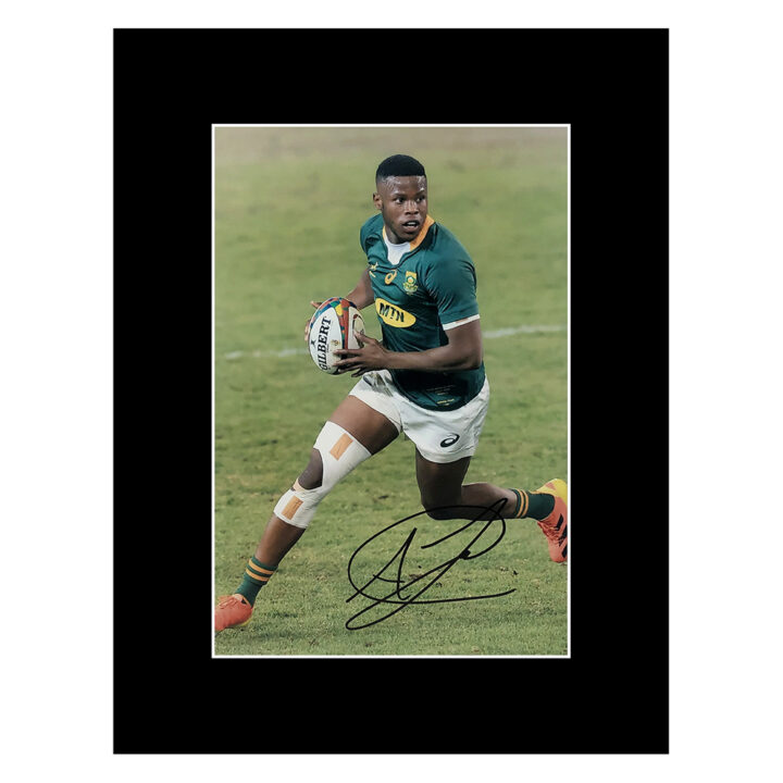 Signed Aphelele Fassi Photo Display 16x12 - Springboks Icon