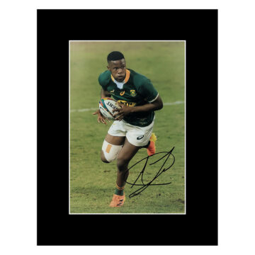 Signed Aphelele Fassi Photo Display 16x12 - Springboks Rugby Icon