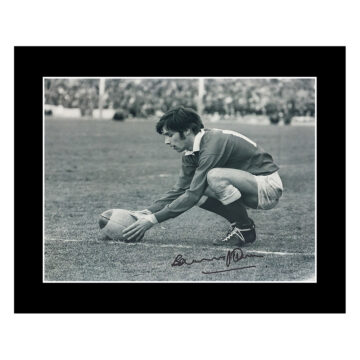 Signed Barry John Photo Display 12x10 - Wales Rugby Icon