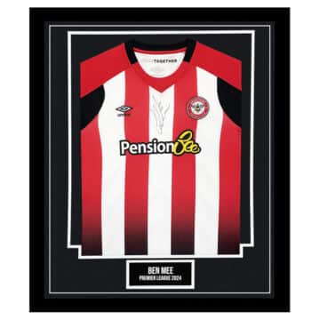 Signed Ben Mee Framed Brentford Shirt - Premier League 2024