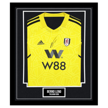 Signed Bernd Leno Framed Shirt - Fulham Icon Autograph