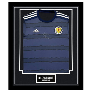 Signed Billy Gilmour Framed Shirt - Scotland Icon Autograph