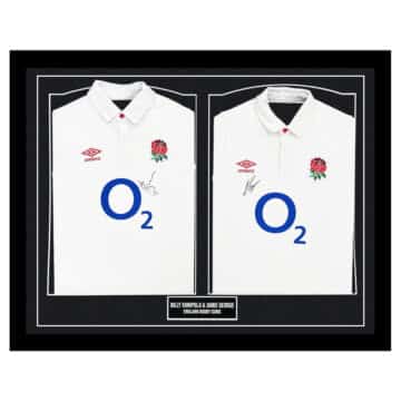 Signed Billy Vunipola & Jamie George Framed Duo Shirts - England Rugby Icons