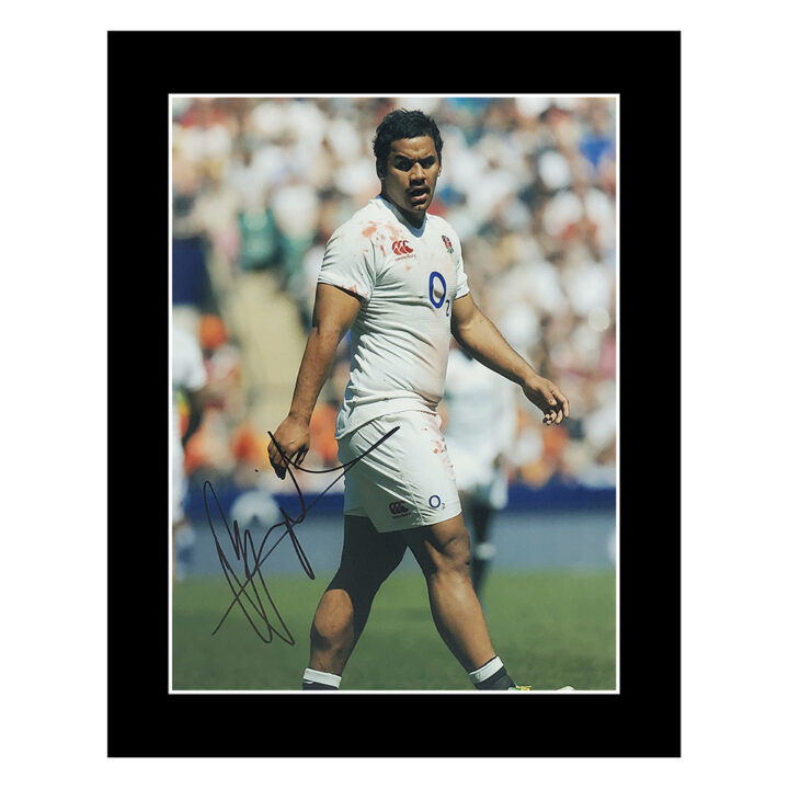 Signed Billy Vunipola Photo Display 12x10 - England Rugby Icon Autograph