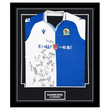 Signed Blackburn Rovers FC Framed Shirt - Championship Squad Autograph