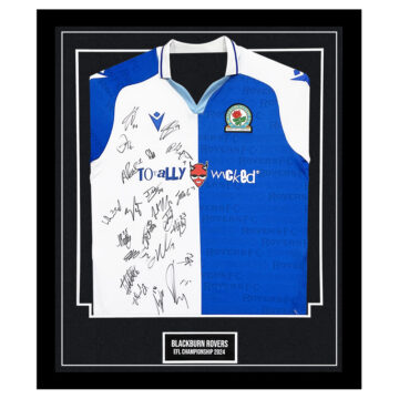 Signed Blackburn Rovers FC Framed Shirt - EFL Championship 2024