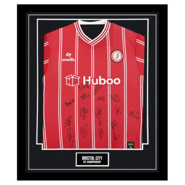 Signed Bristol City Framed Shirt - Championship Squad Autograph