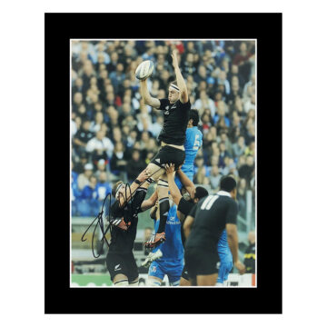 Signed Brodie Retallick Photo Display 12x10 - New Zealand All Blacks Icon