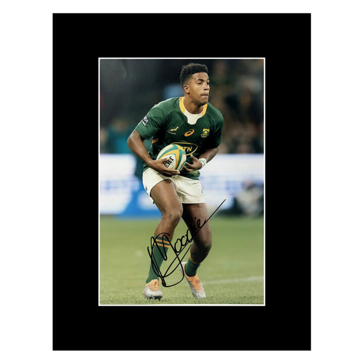 Signed Canan Moodie Photo Display 16x12 - Springboks Icon