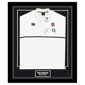 Signed Chris Robshaw Framed Shirt - England Rugby Captain Autograph