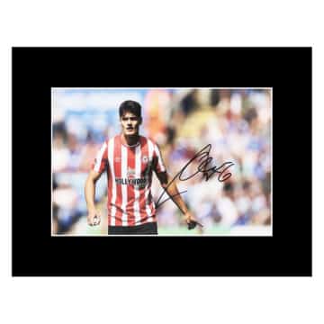 Signed Christian Norgaard Photo Display 16x12 - Brentford Icon