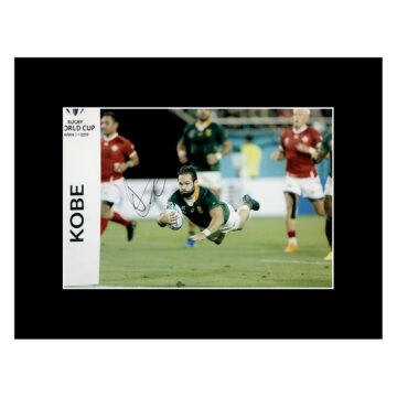 Signed Cobus Reinach Photo Display 16x12 - Springboks Rugby Icon