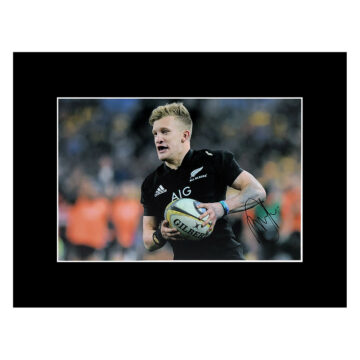 Signed Damian McKenzie Photo Display 16x12 - All Blacks Rugby Icon