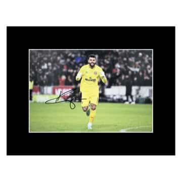 Signed David Raya Photo Display 16x12 - Brentford Icon Autograph