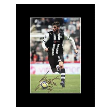 Signed Davide Santon Photo Display 16x12 - Newcastle United Icon Autograph