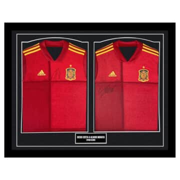 Signed Diego Costa & Alvaro Morato Framed Duo Shirts - Spain Icons Autograph