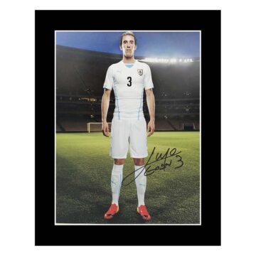 Signed Diego Godín Photo Display - 12x10 Uruguay Icon