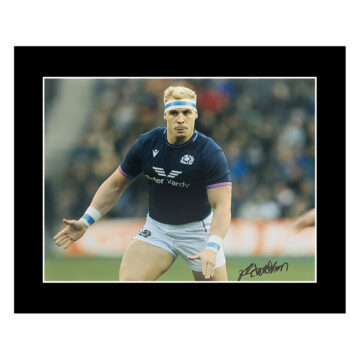 Signed Dylan Richardson Photo Display 12x10 - Scotland Rugby Icon