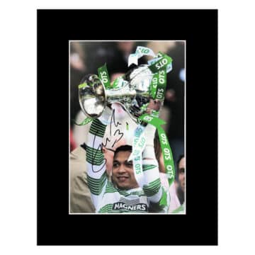 Signed Emilio Izaguirre Photo Display 16x12 - Scottish League Cup Winner 2015