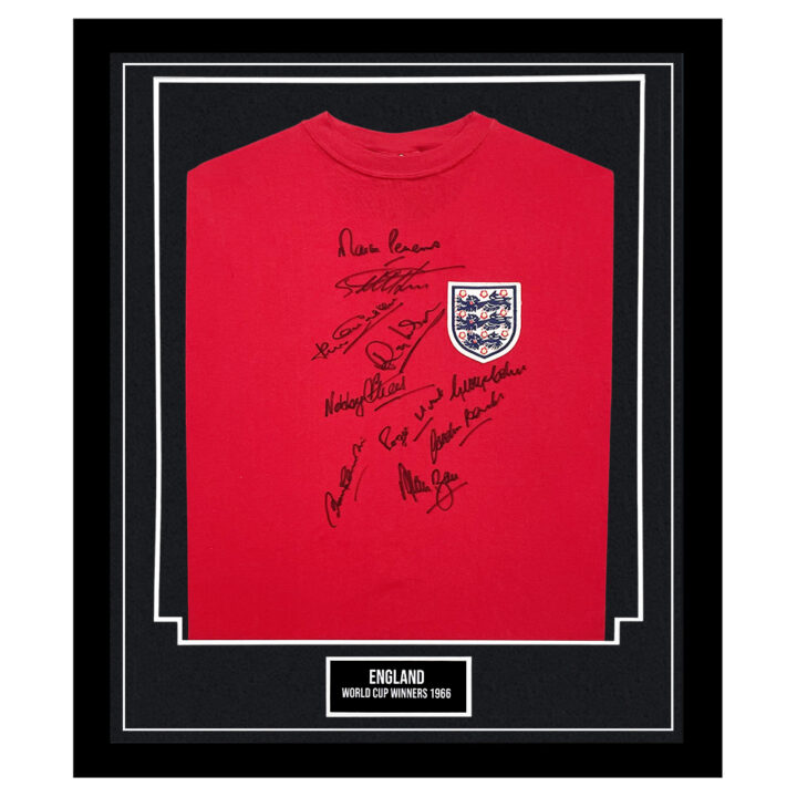 Signed England Framed Shirt - World Cup Winners 1966