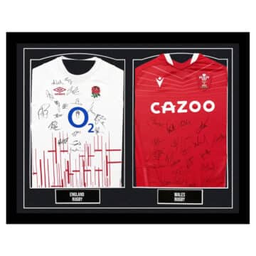 Signed England & Wales Framed Duo Shirts - Six Nations 2023