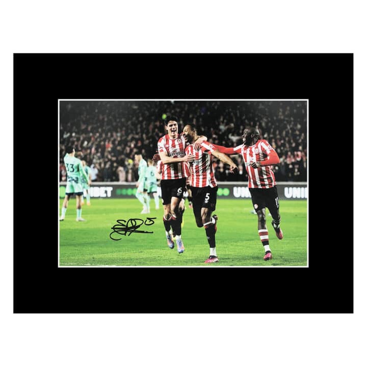 Signed Ethan Pinnock Photo Display 16x12 - Brentford Autograph