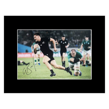 Signed George Bridge Photo Display 16x12 - All Blacks Icon