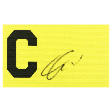 Signed Gilberto Silva Captain Armband - World Cup Winner 2002