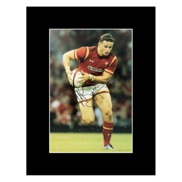 Signed Hallam Amos Photo Display 16x12 - Wales Rugby Icon