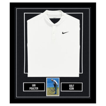 Signed Ian Poulter Framed Display Shirt - Golf Icon Autograph