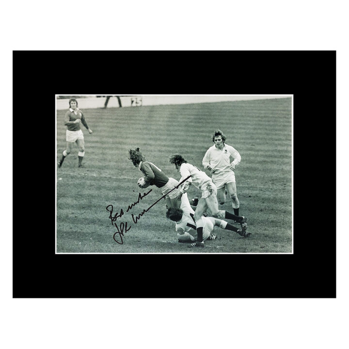 Signed JPR Williams Photo Display 16x12 - Wales Rugby Icon