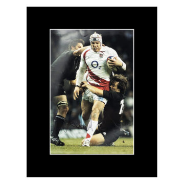 Signed James Haskell Photo Display 16x12 - England Rugby Autograph