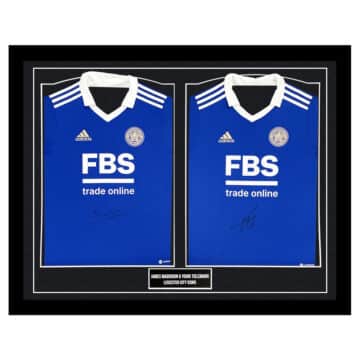 Signed James Maddison & Youri Tielemans Framed Duo Shirts - Leicester City Icons